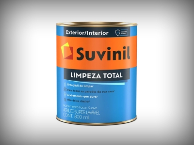 Tinta Acrlica Suvinil Semi Acetinado Limpeza Total - Cores - 3,6 Litros