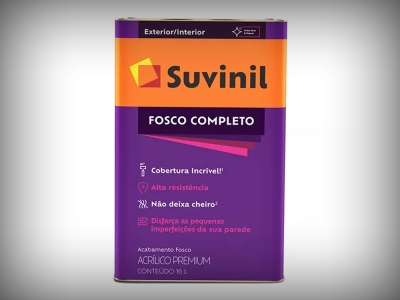 Tinta Acrlica Suvinil Fosco Completo - Cores - 18 Litros