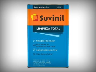 Tinta Acrlica Suvinil Semi Acetinado Limpeza Total - Cores - 18 Litros